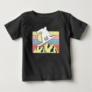 T-shirt Pour Bébé Snowboardeur Snowboarding Snowboard Rétro