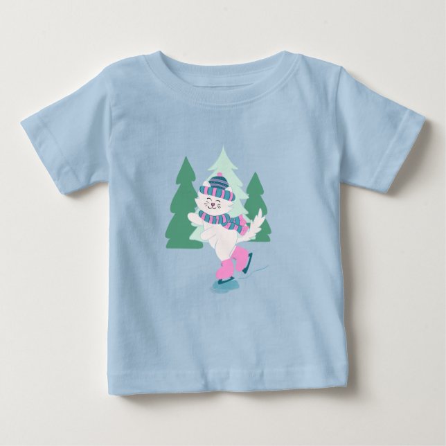 T-shirt Pour Bébé Snowday Kitty (Devant)