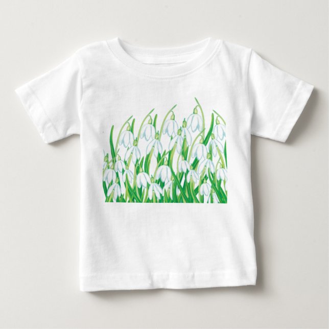 T-shirt Pour Bébé Snowdrops de printemps (Devant)