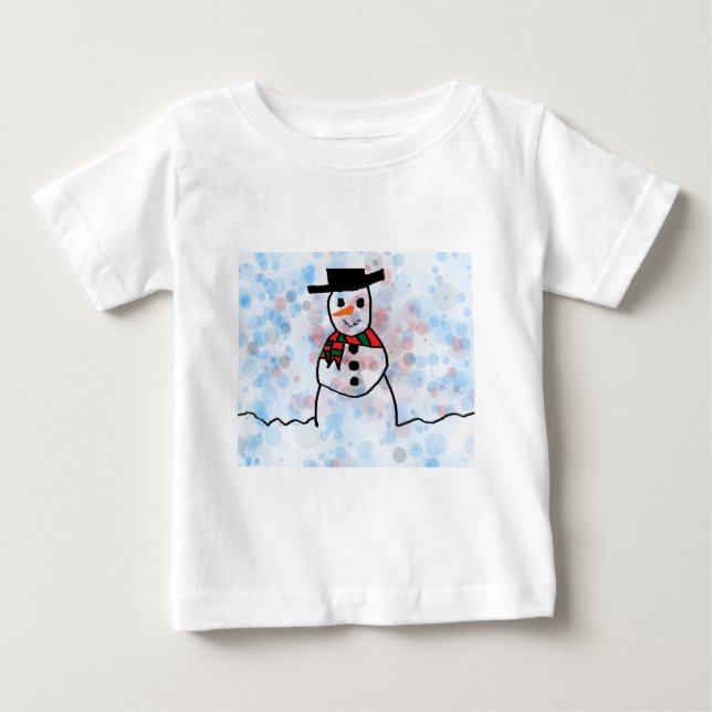 T-shirt Pour Bébé Snowman (Devant)