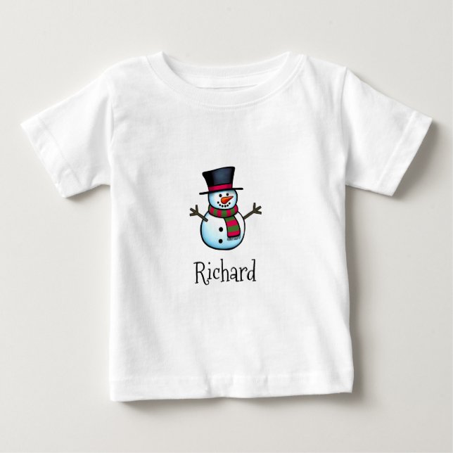 T-shirt Pour Bébé Snowman (Devant)