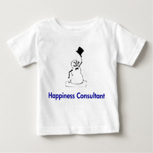 T-shirt Pour Bébé Snowman Happiness Consultant