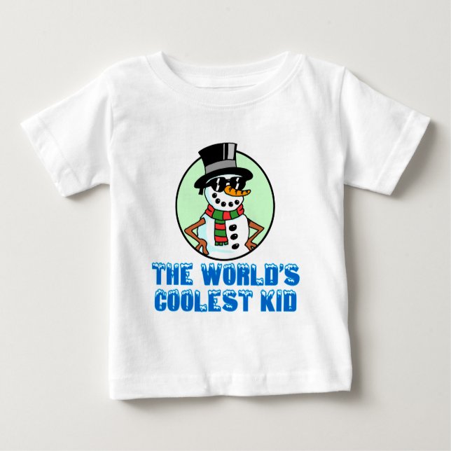 T-shirt Pour Bébé Snowman le plus froid du monde (Devant)
