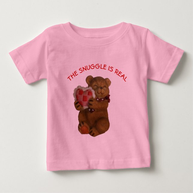 T-shirt Pour Bébé Snuggle est vrai ours en peluche (Devant)