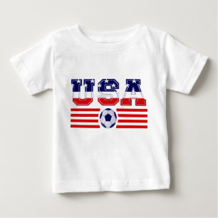 T-SHIRT POUR BÉBÉ SOCCER À DRAPEAU DES ÉTATS-UNIS