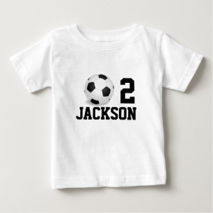 T-shirt Pour Bébé SOCCER personnalisé Baby Boy Numéro d'année