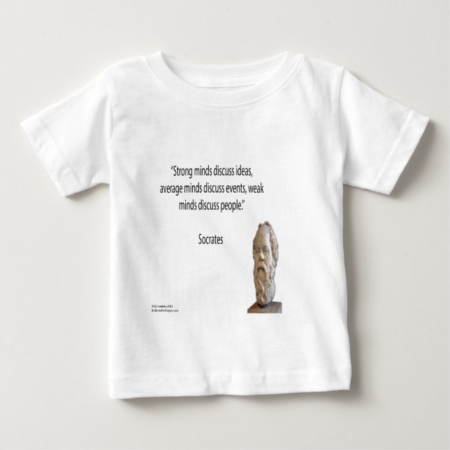 T-shirt Pour Bébé Socrate & Citations de "Grands Esprits" Célèbres (Devant)