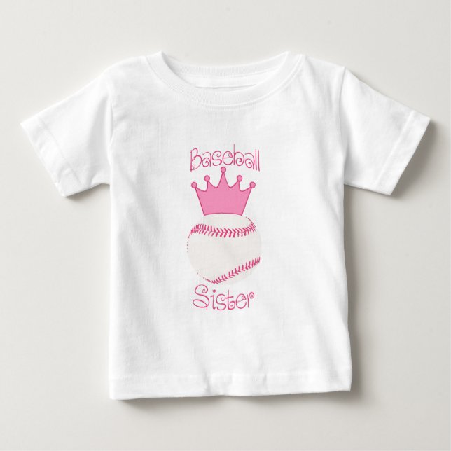 T-shirt Pour Bébé Soeur de baseball (Devant)