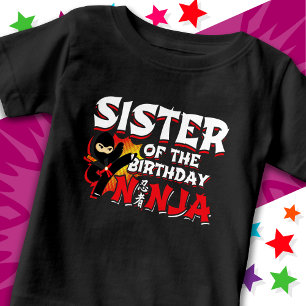 T-shirt Pour Bébé Soeur de la fête d'anniversaire Ninja de style ban