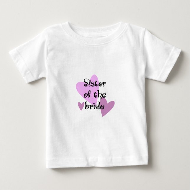 T-shirt Pour Bébé Soeur de la mariée (Devant)