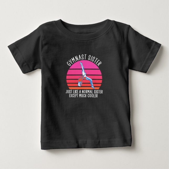 T-shirt Pour Bébé Sœur gymnaste (Devant)