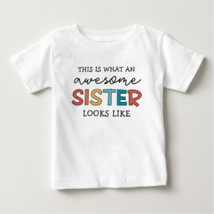 T-shirt Pour Bébé Sœur Incroyable et Drôle   Cadeaux pour la Meilleu