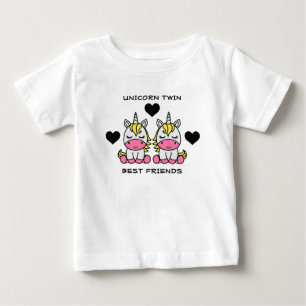T-shirt Pour Bébé Sœur jumelle licorne
