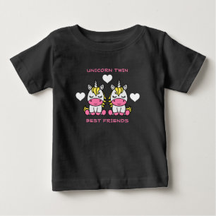 T-shirt Pour Bébé Sœur jumelle licorne 
