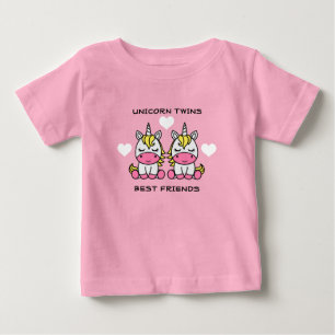 T-shirt Pour Bébé Sœur jumelle licorne