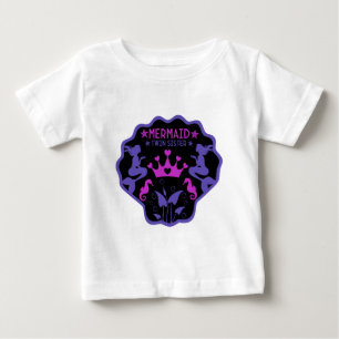 T-shirt Pour Bébé Sœurs Jumelles Sirènes