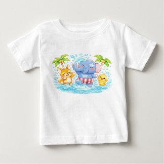 T-shirt Pour Bébé Soft pastel toy characters