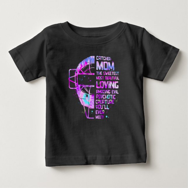 T-shirt Pour Bébé Softball Catcher Maman Le plus doux L (Devant)