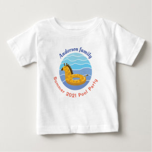 T-shirt Pour Bébé Soirée de piscine personnalisée