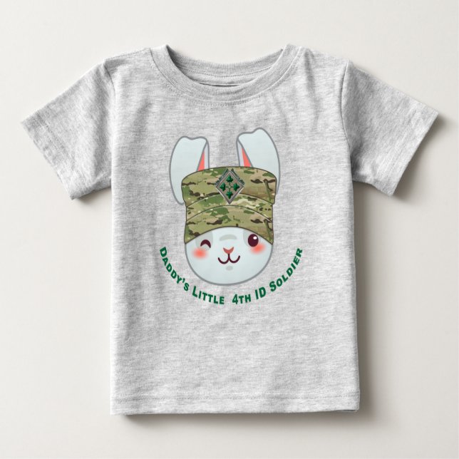 T-shirt Pour Bébé "Soldat de la petite 4e division d’infanterie de p (Devant)