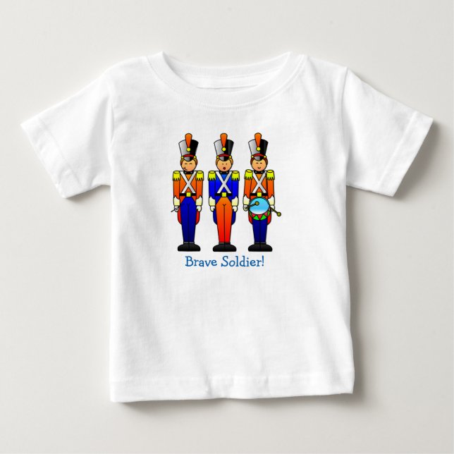 T-shirt Pour Bébé Soldats de jouet courageux (Devant)