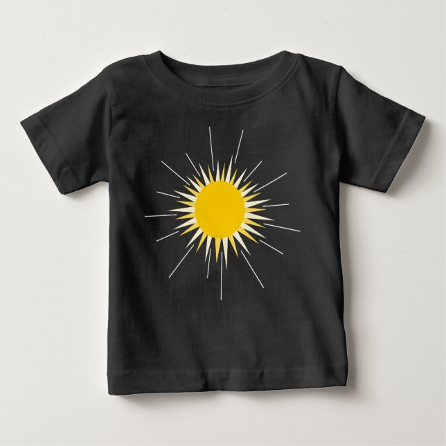 T-shirt Pour Bébé Soleil brillant jaune brillant (Devant)