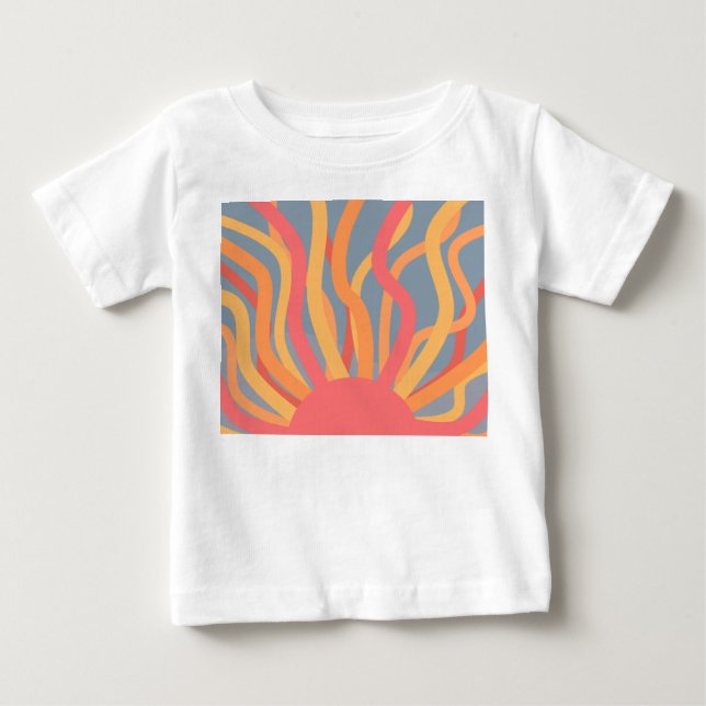 T-shirt Pour Bébé Soleil d'été (Devant)