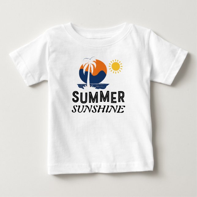 T-shirt Pour Bébé Soleil d'été (Devant)
