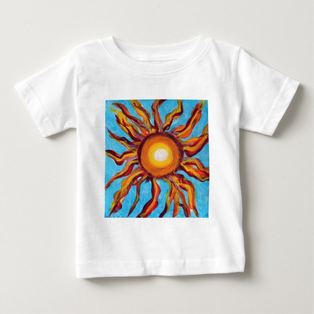 T-shirt Pour Bébé Soleil sauvage (Devant)
