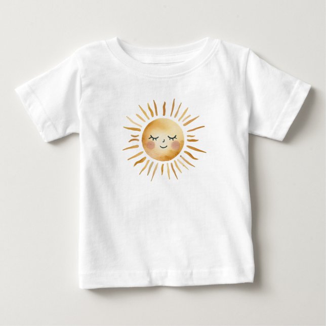 T-shirt Pour Bébé Soleil tiré (Devant)