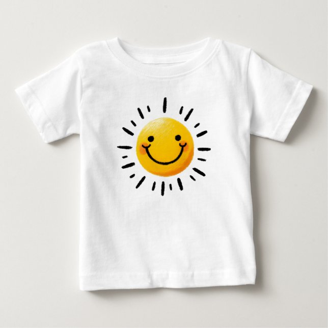 T-shirt Pour Bébé Soleil tiré (Devant)