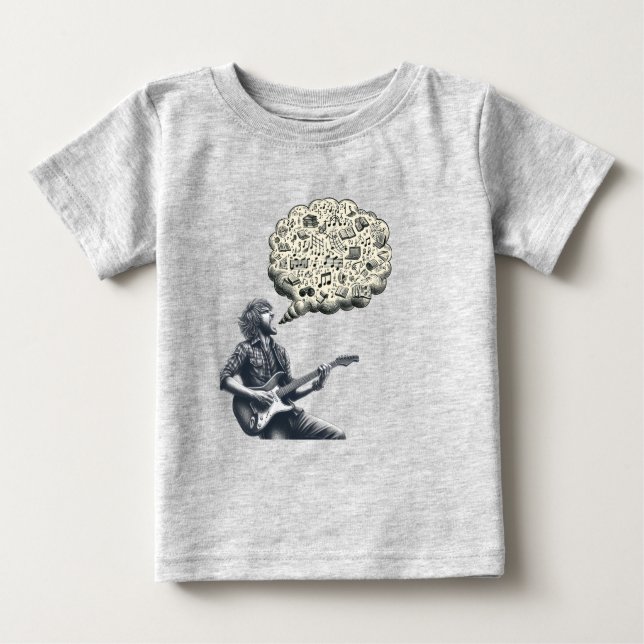 T-shirt Pour Bébé Solfeggio explosif guitariste (Devant)