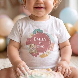 T-shirt Pour Bébé Some Bunny is One Anniversaire Fille 