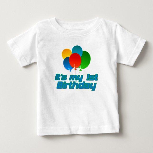T-shirt Pour Bébé Son mon ęr anniversaire (Devant)
