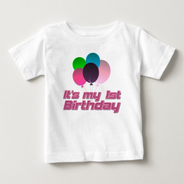 T-shirt Pour Bébé Son mon ęr anniversaire (Devant)