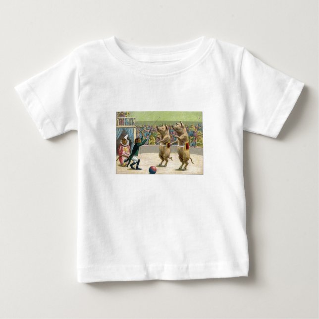 T-shirt Pour Bébé Sonnerie de singe et cochons de cirque (Devant)