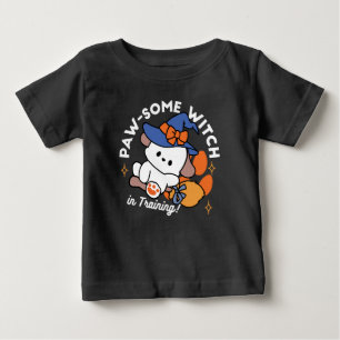 T-shirt Pour Bébé Sorcière à mâcher en entraînement - Chien d'Hallow