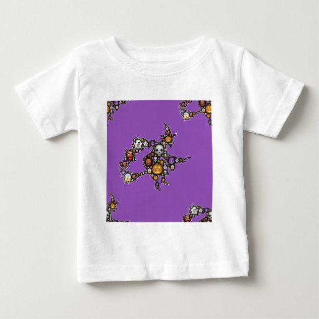 T-shirt Pour Bébé sorcière émoji (Devant)
