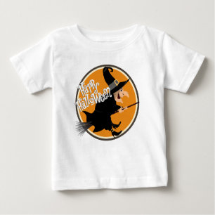 T-shirt Pour Bébé Sorcière Halloween heureux de vol