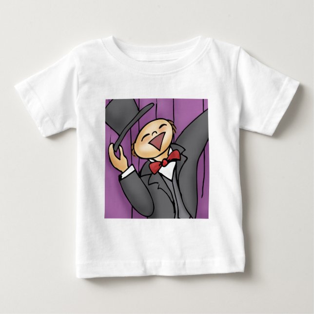 T-shirt Pour Bébé Sortez et chantez ! (Carré, Pas de mots) (Devant)