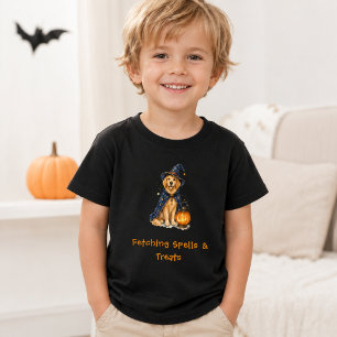 T-shirt Pour Bébé Sortilèges de sorcier retriever doré mignon Hallow