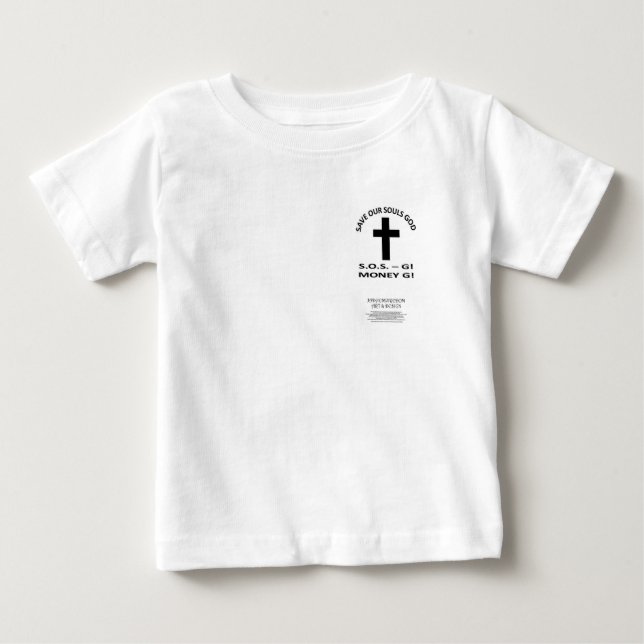 T-SHIRT POUR BÉBÉ SOS G SAUVE NOS ÂMES DIEU À WOLM.FOI (Devant)
