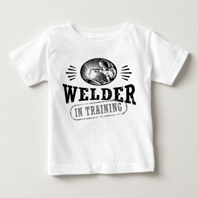 T-shirt Pour Bébé Soudeur En Formation (Devant)