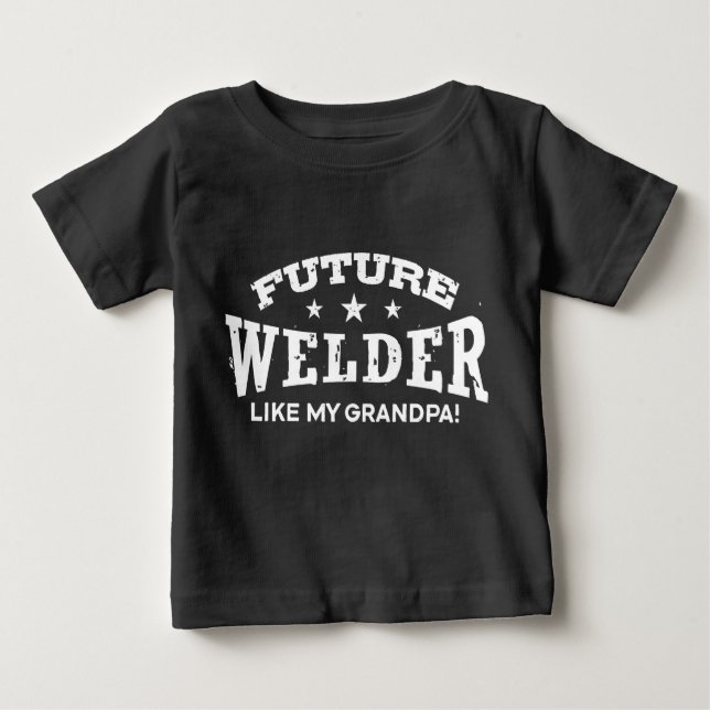 T-shirt Pour Bébé Soudeur Futur Comme Mon Grand-Père (Devant)