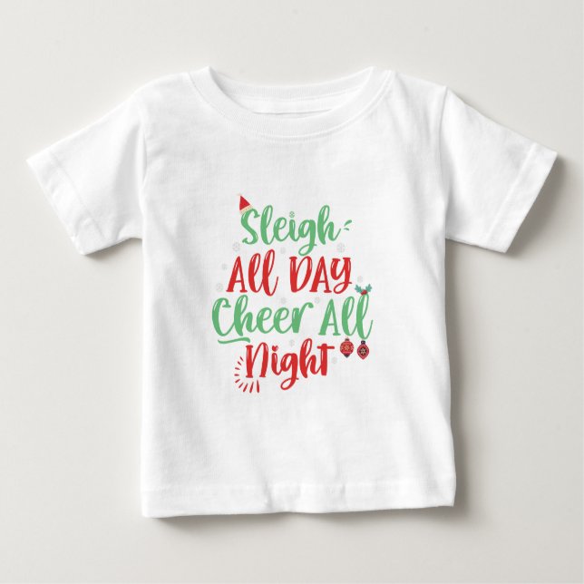 T-shirt Pour Bébé Soupir toute la journée Chevaucher toute la nuit D (Devant)