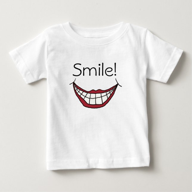 T-shirt Pour Bébé Souriez !  (Devant)