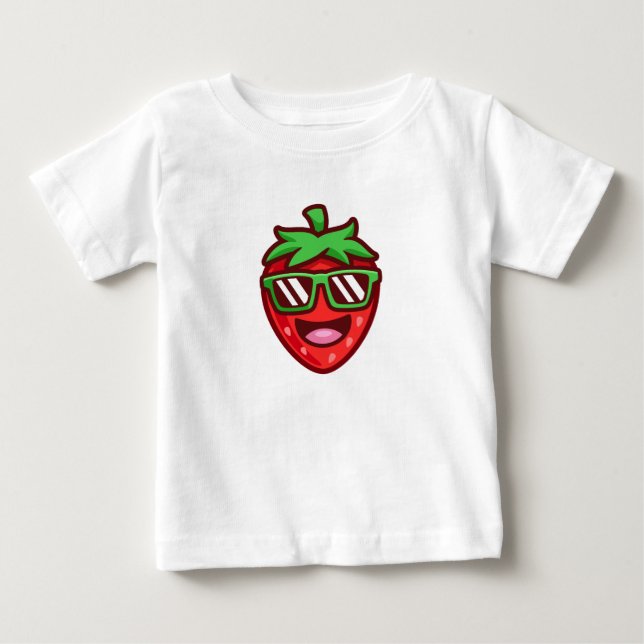 T-shirt Pour Bébé Sourires de fraise (Devant)