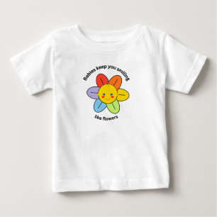 T-shirt Pour Bébé Sourires fleuris