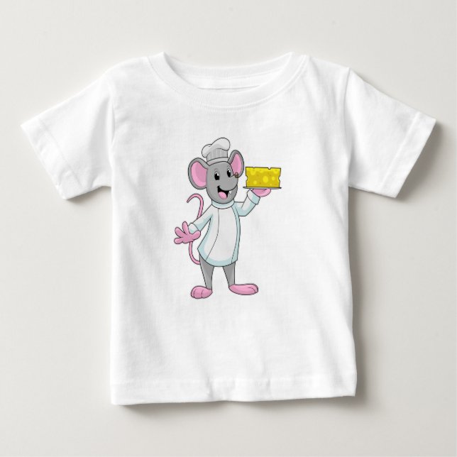 T-shirt Pour Bébé Souris comme cuire avec du fromage (Devant)