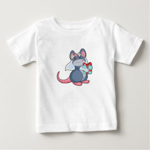 T-shirt Pour Bébé Souris comme mariée avec voile et cadeau.PNG